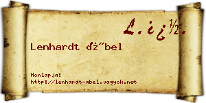 Lenhardt Ábel névjegykártya